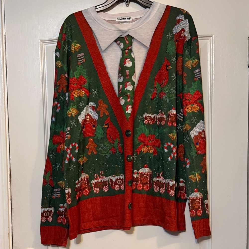 Festive Long Sleeve Shirt with Holiday Print